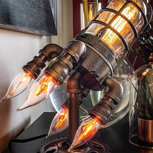 🔥LAST DAY 49% OFF🔥🚀Steampunk Rocket Lamp